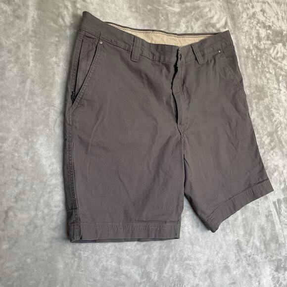 Columbia Mens 38 Chino Shorts 10” Inseam Regular Fit Gray Outdoor Fishing Pocket - Picture 2 of 9
